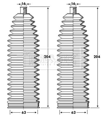 BORG & BECK Paljekumisarja, ohjaus BSG3416